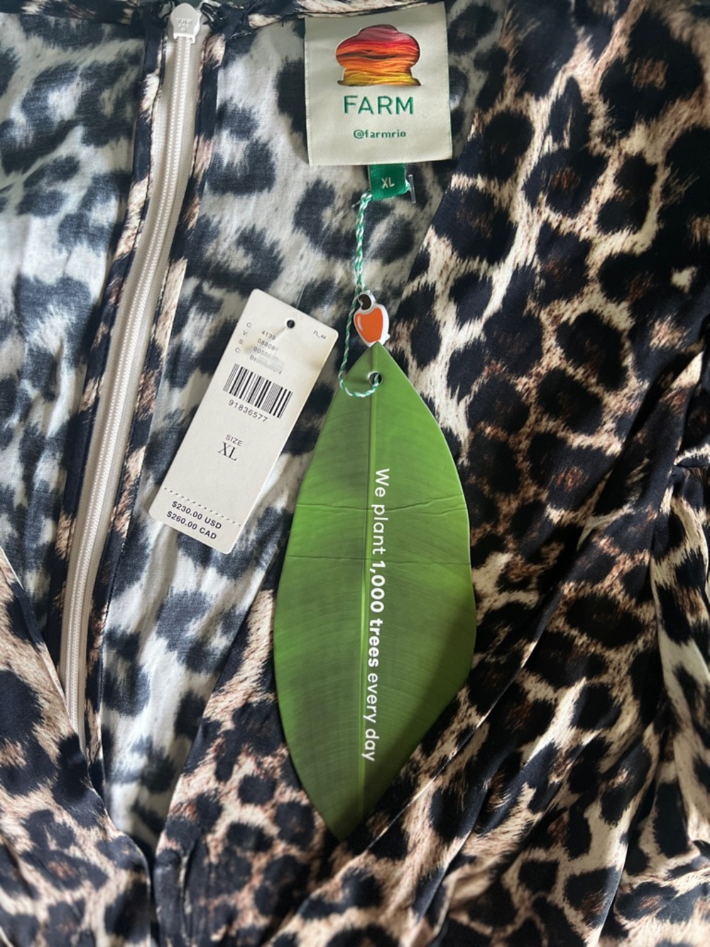 Farm Rio Leopard Midi Dress - Picture 11 of 12